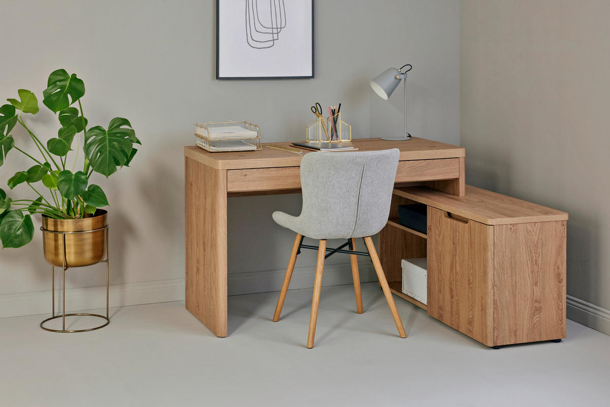 ECKSCHREIBTISCH 140/118/76 cm  in Eichefarben  - Eichefarben, Modern, Holzwerkstoff (140/118/76cm) - Livetastic