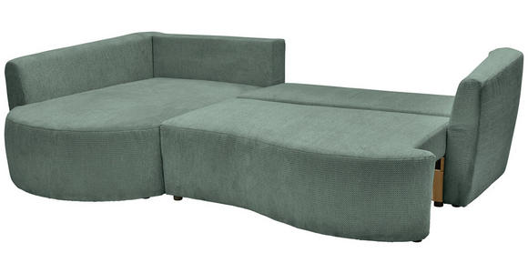 ECKSOFA  in Chenille Dunkelgrün  - Dunkelgrün/Schwarz, MODERN, Kunststoff/Textil (179/287cm) - Carryhome