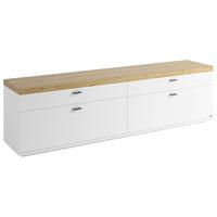 LOWBOARD  in 210/58,7/43,8 cm  - Weiß/Eiche Artisan, Design, Holzwerkstoff/Metall (210/58,7/43,8cm) - SetOne by Musterring