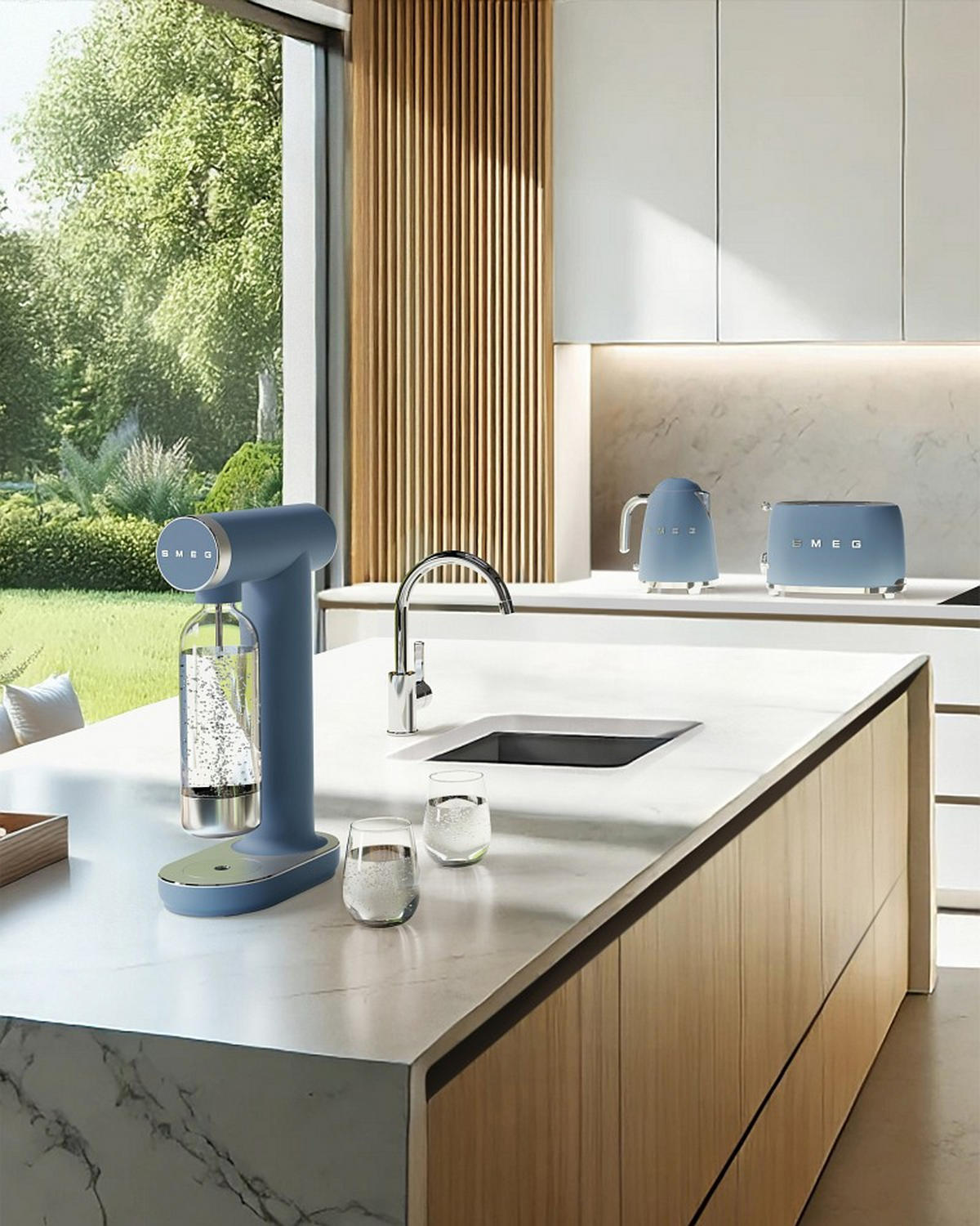 WASSERSPRUDLER COLLEZIONE  - Blau, Basics, Metall - SMEG