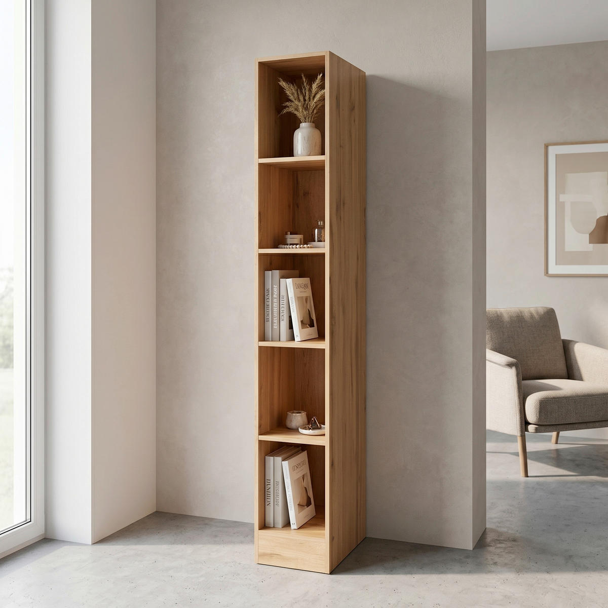 REGAL Eichefarben  - Eichefarben, MODERN, Holzwerkstoff (30/200/60cm) - Held