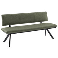 SITZBANK 180/86,5/60 cm  in Grün, Schwarz  - Schwarz/Grün, Design, Textil/Metall (180/86,5/60cm) - Cantus