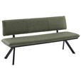 SITZBANK 180/86,5/60 cm in Grün, Schwarz - Schwarz/Grün, Design, Textil/Metall (180/86,5/60cm) - Cantus