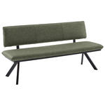 SITZBANK 180/86,5/60 cm  in Grün, Schwarz  - Schwarz/Grün, Design, Textil/Metall (180/86,5/60cm) - Cantus