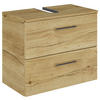 WASCHBECKENUNTERSCHRANK 60/49,8/33,3 cm  - Chromfarben/Wildeiche, KONVENTIONELL, Holzwerkstoff/Metall (60/49,8/33,3cm) - Sadena