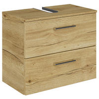 WASCHBECKENUNTERSCHRANK 60/49,8/33,3 cm  - Chromfarben/Wildeiche, KONVENTIONELL, Holzwerkstoff/Metall (60/49,8/33,3cm) - Sadena