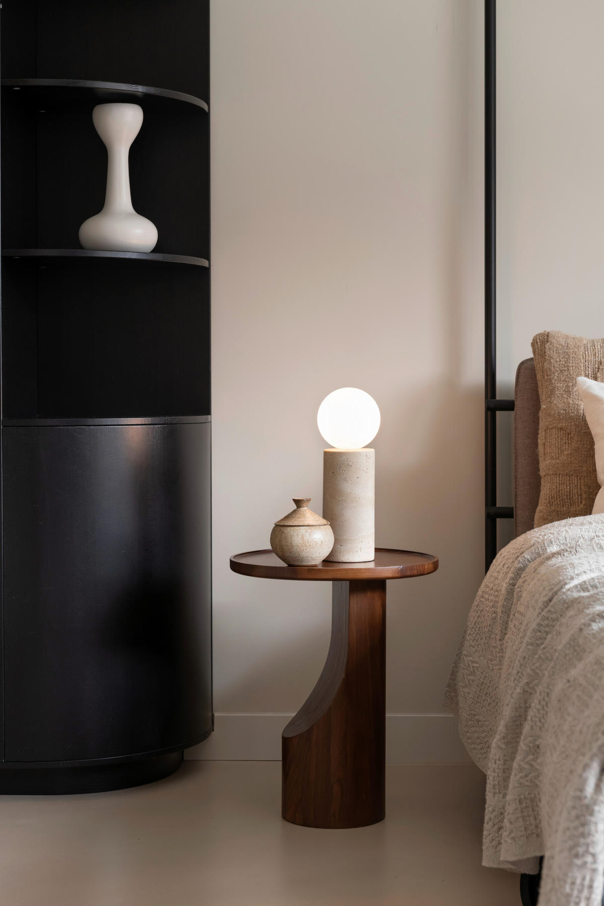 STOLNÍ LAMPA, nástěnný stmívač, G9, 12/33 cm  - bílá, Design, kámen/sklo (12/33cm) - It's about Romi