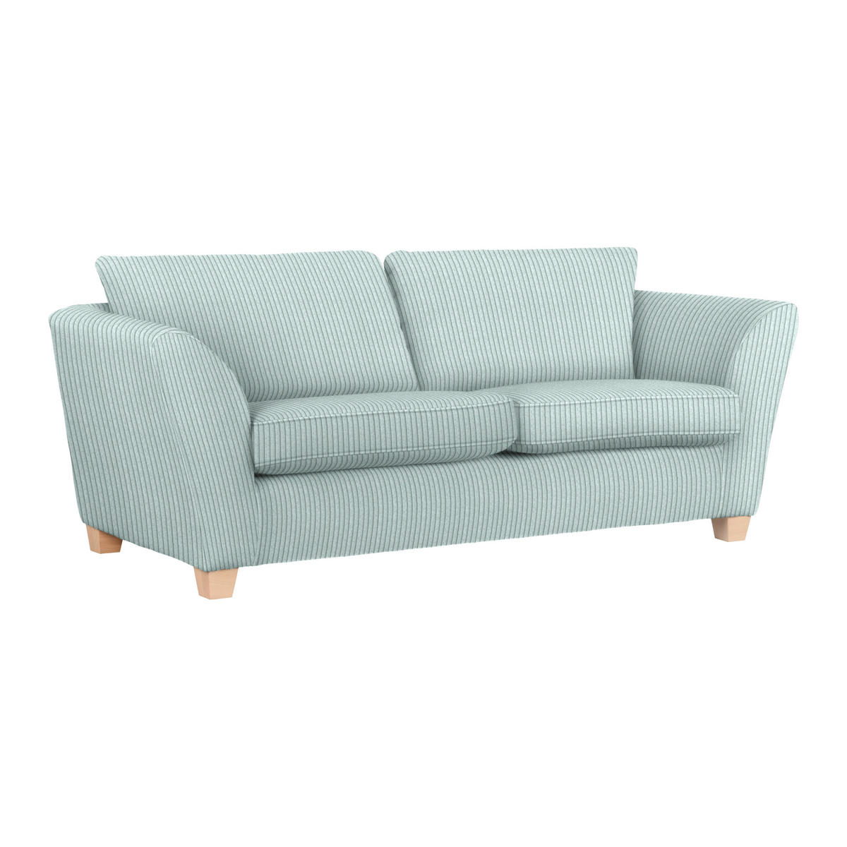 3-SITS SOFFA i manchester ljusblå  - ljusblå/naturfärgad, trä/textil (216/70-85/95cm) - MID.YOU