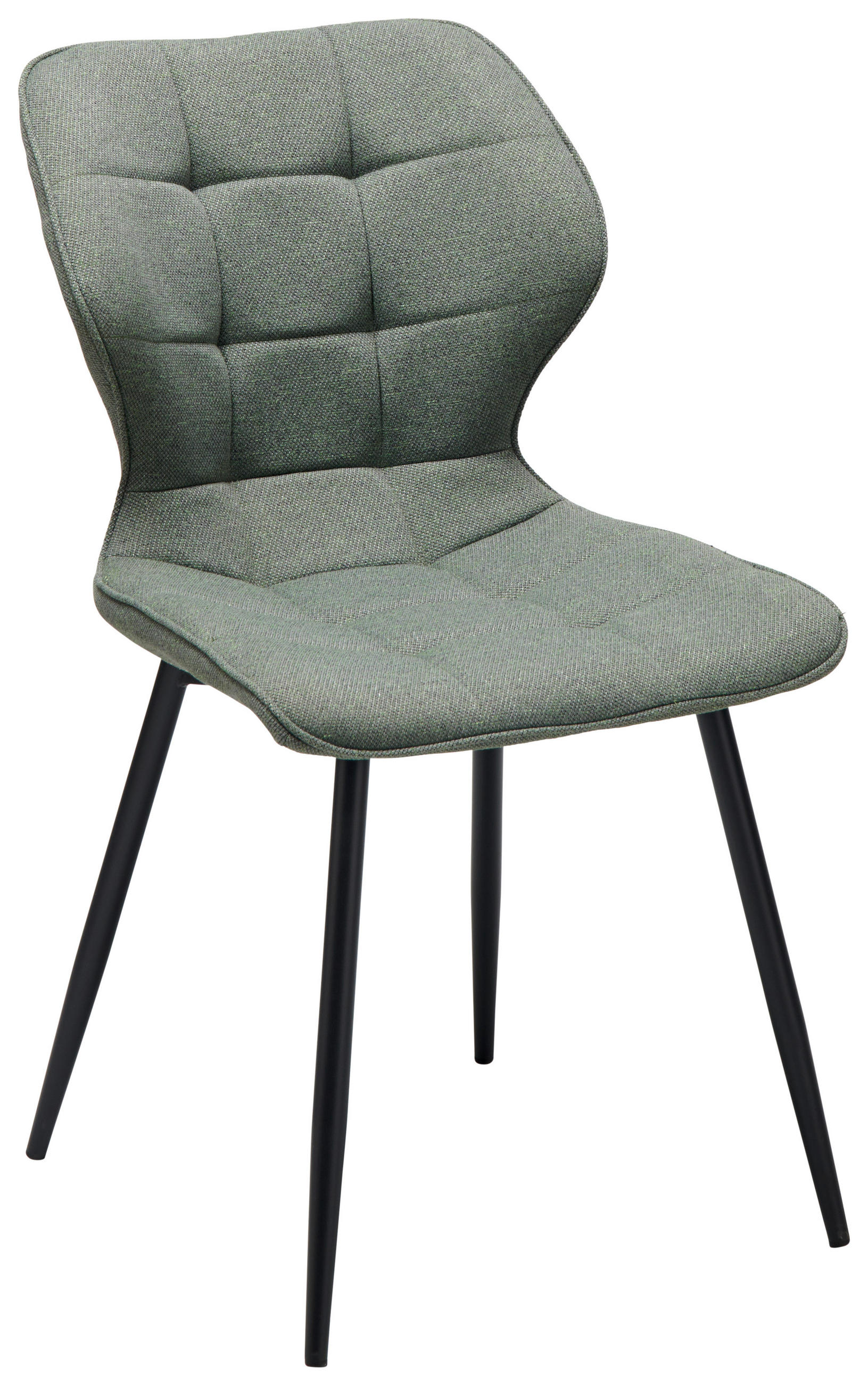 STUHL  in Eisen Webstoff Holz, Metall, Textil  - Schwarz/Grün, LIFESTYLE, Holz/Textil (47/82/59cm) - Livetastic