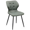 STUHL  in Eisen Webstoff Holz, Metall, Textil  - Schwarz/Grün, LIFESTYLE, Holz/Textil (47/82/59cm) - Livetastic