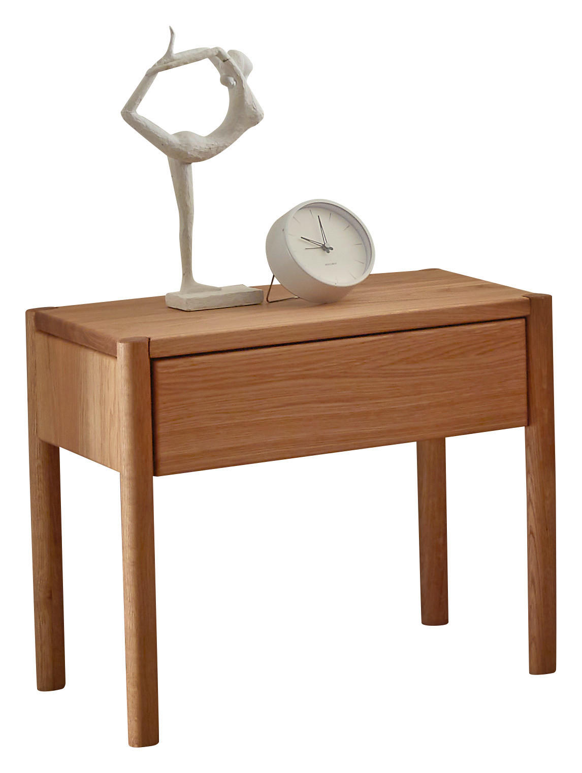 NACHTKÄSTCHEN in massiv Wildeiche Wildeiche  - Wildeiche, KONVENTIONELL, Holz (45,5/43/33,5cm) - Linea Natura