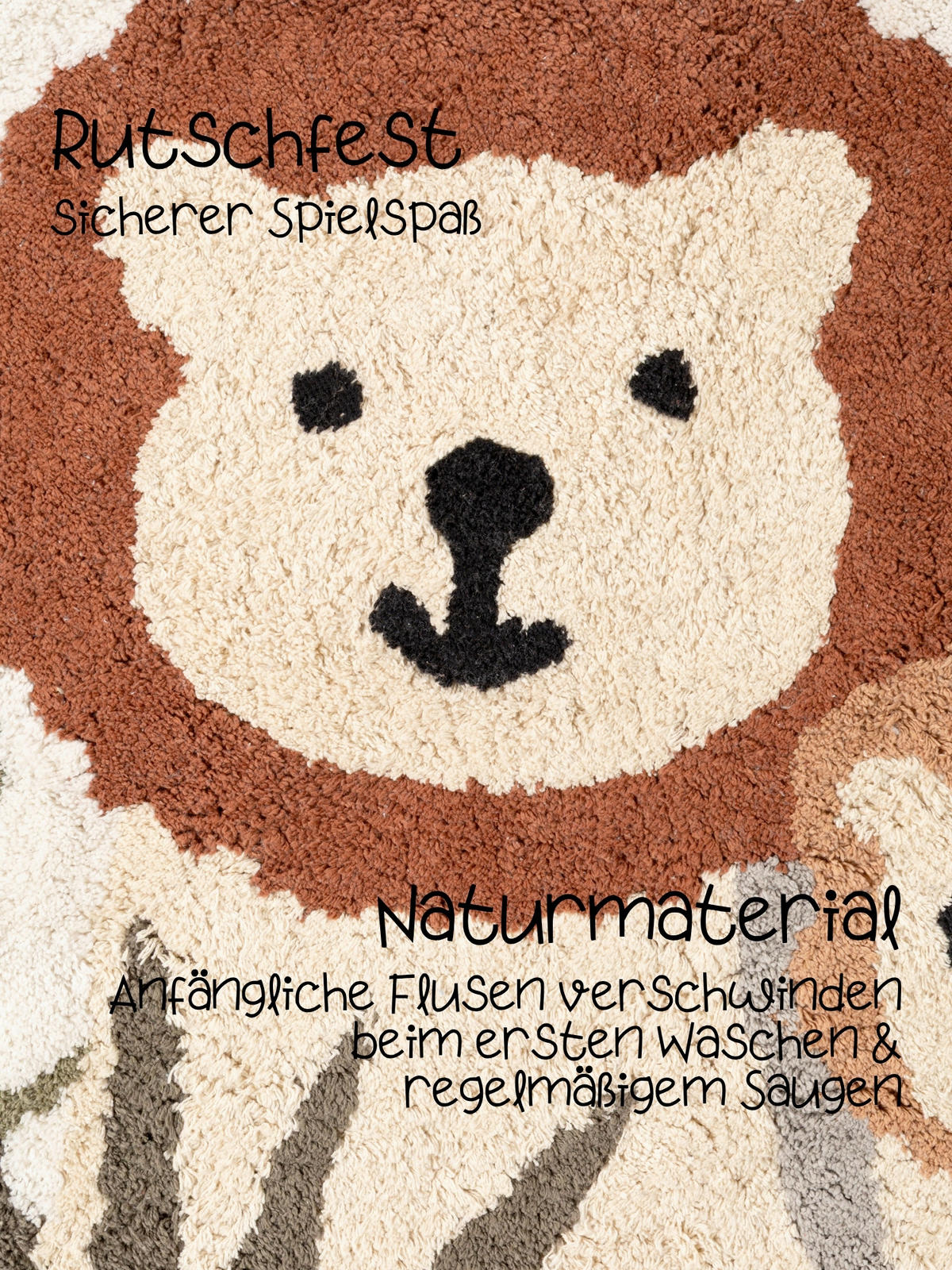 KINDERTEPPICH 140/200 cm Snuggle Lionel Tier  - Blau/Multicolor, Basics, Kunststoff/Textil (140/200cm) - Hanse Home