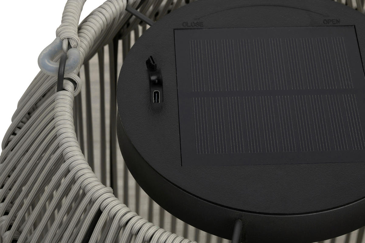 AUSSENLEUCHTE - Beige, Trend, Kunststoff/Metall (27/44cm) - Novel