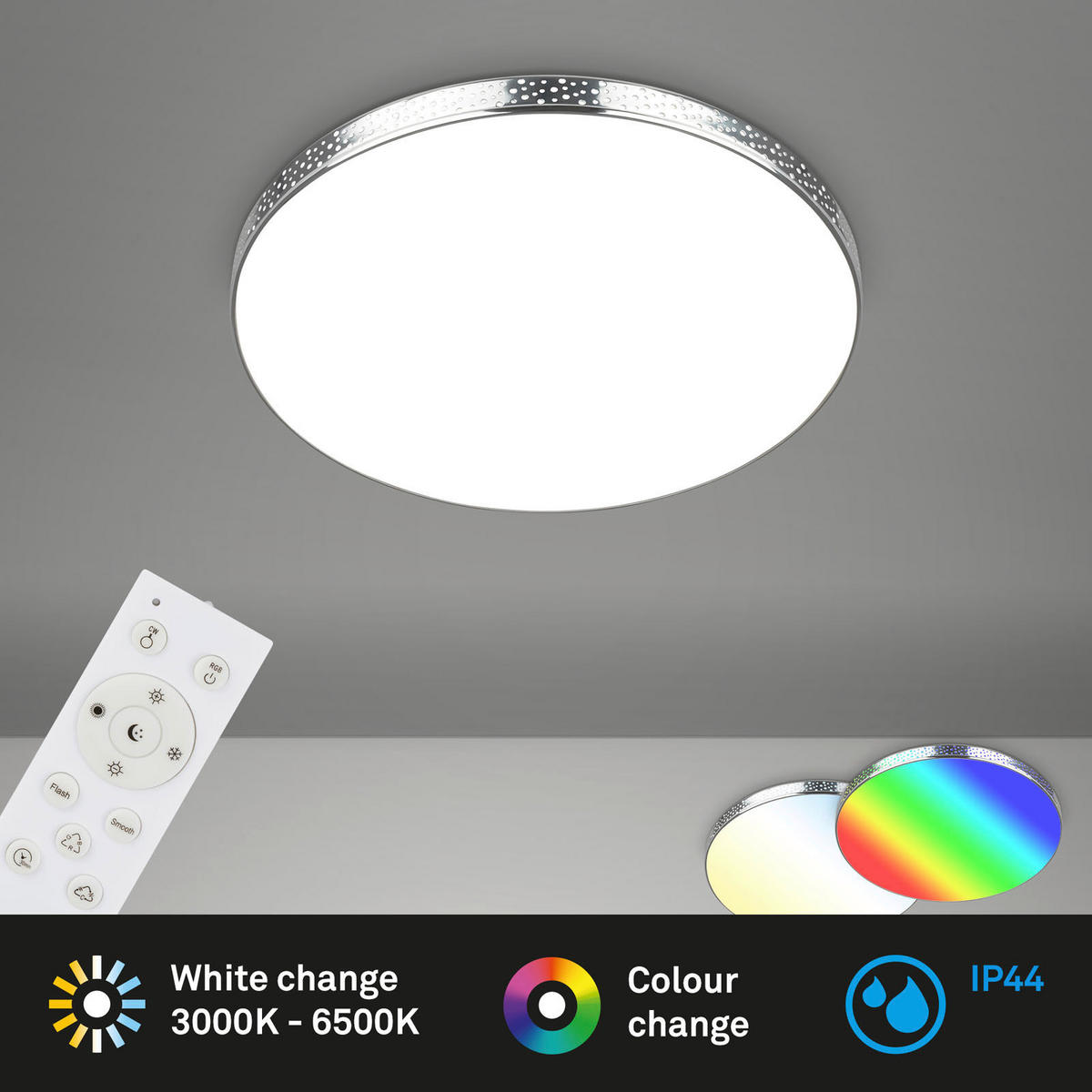 KUPAONSKA LED SVJETILJKA STRO  - boje kroma, Basics, metal (35,5/6,5cm)