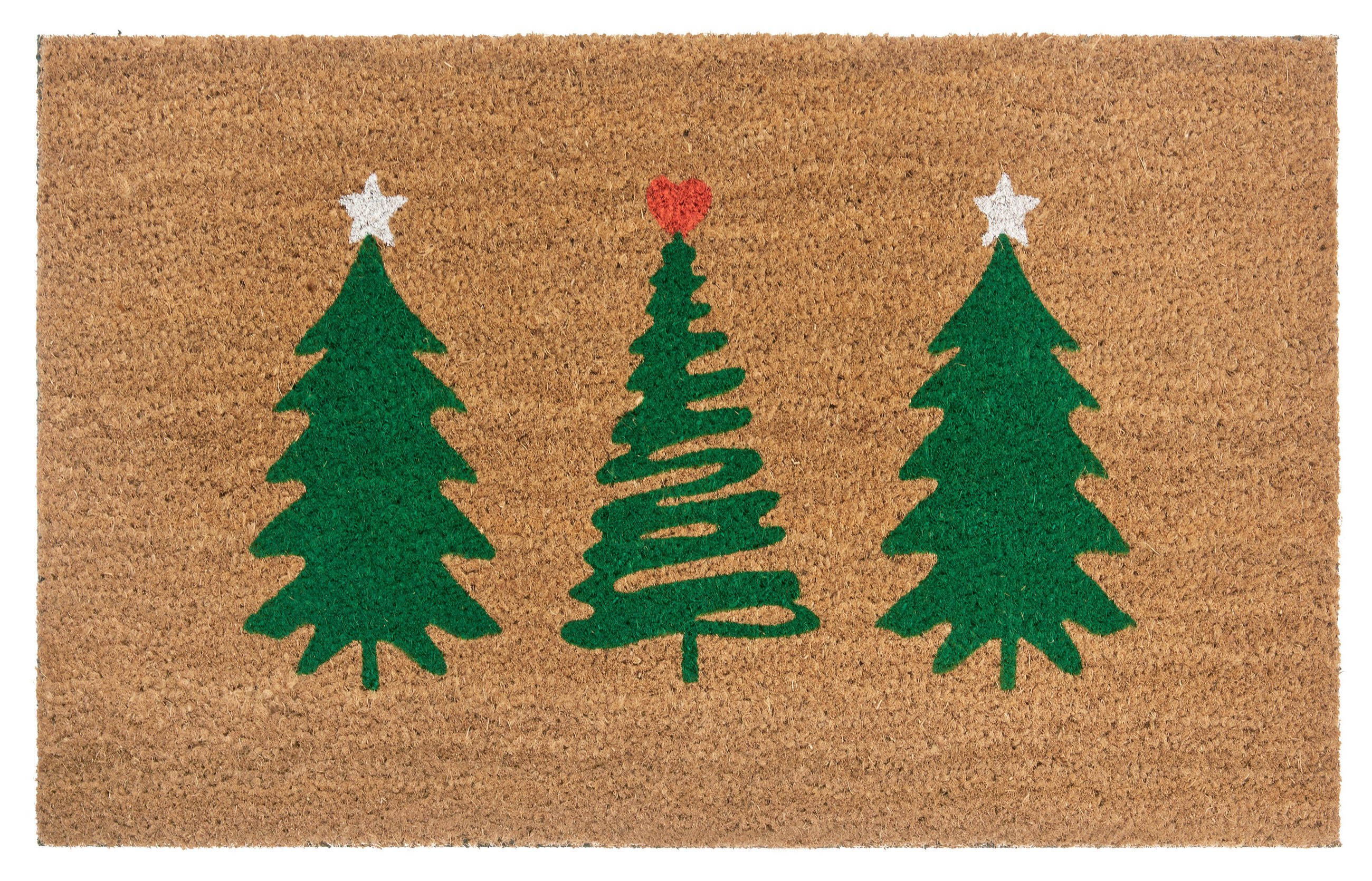 Hanse Home Kokosmatte Mix Mats Dunkelgrün, Hellbraun 45x75 cm