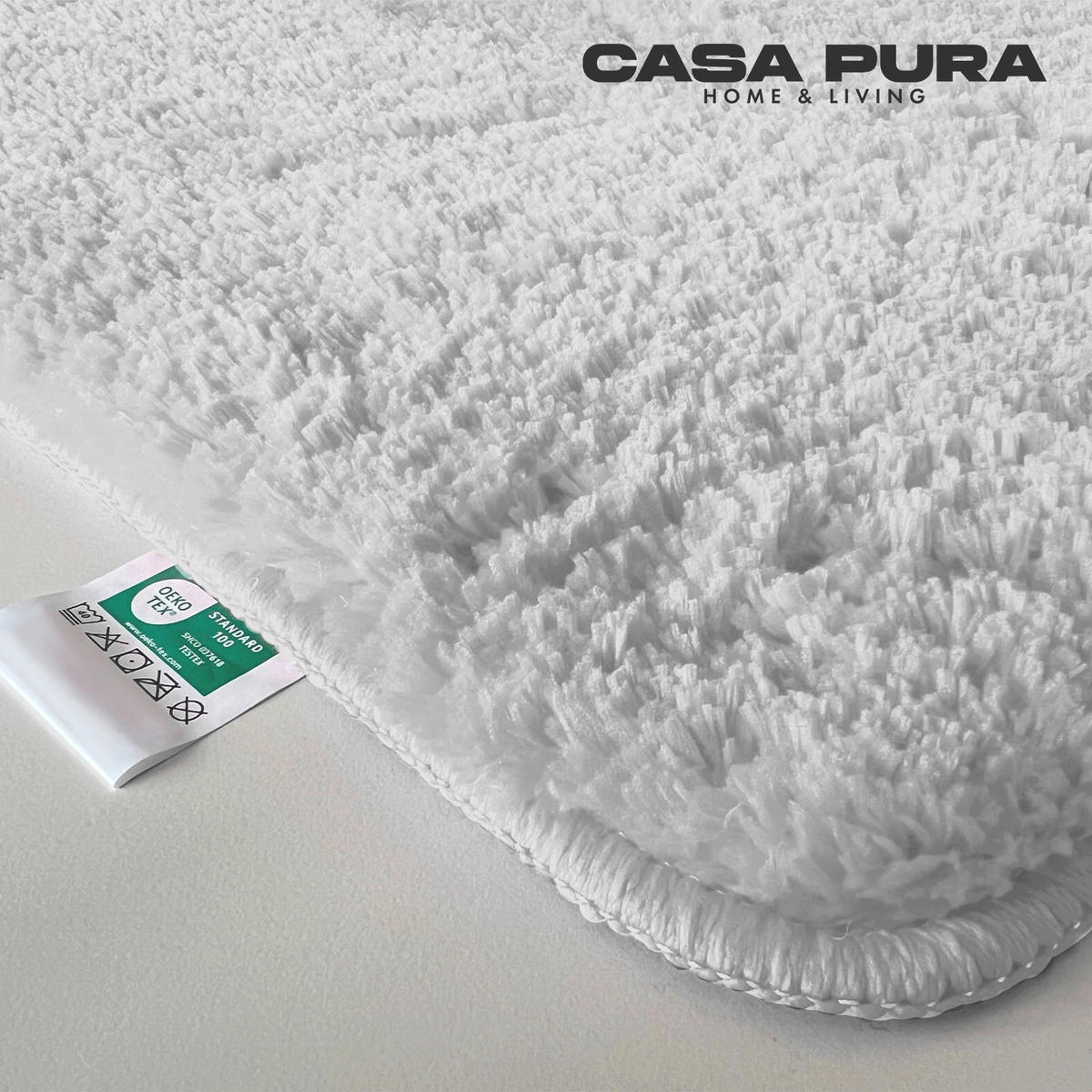 BADEMATTE SKY Weiß 80/150 cm  - Weiß, Basics, Kunststoff/Textil (80/150cm) - Floordirekt