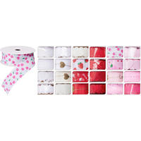 AJÁNDÉKCSOMAGOLÓ SZALAG  - többszínű, Basics, textil (250cm)