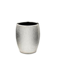 ZAHNPUTZBECHER Keramik  - Silberfarben, Basics, Keramik (8,3/9,9/8,3cm) - Sadena