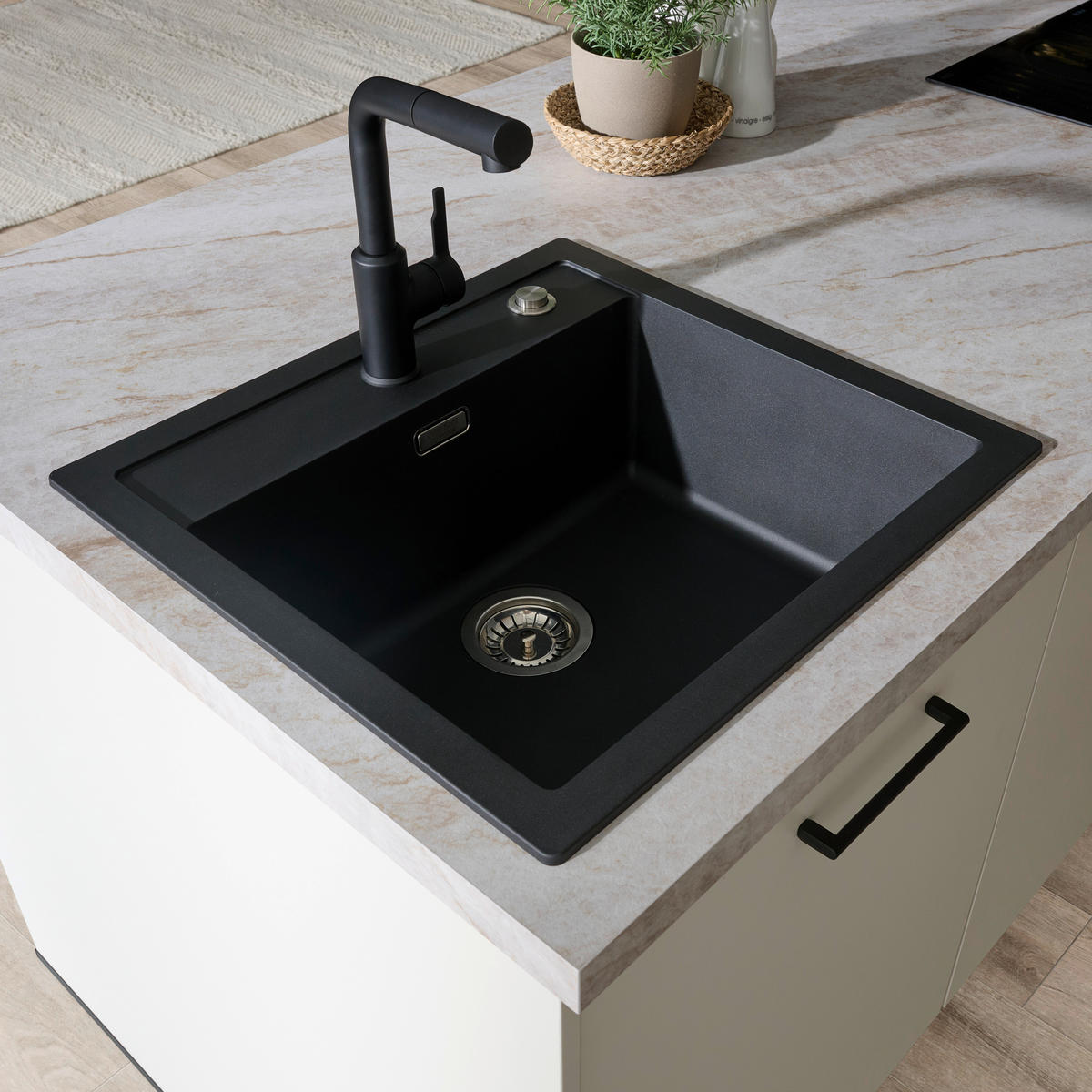 DISKHO  - svart, Modern, sten (56/53/20cm) - Dieter Knoll