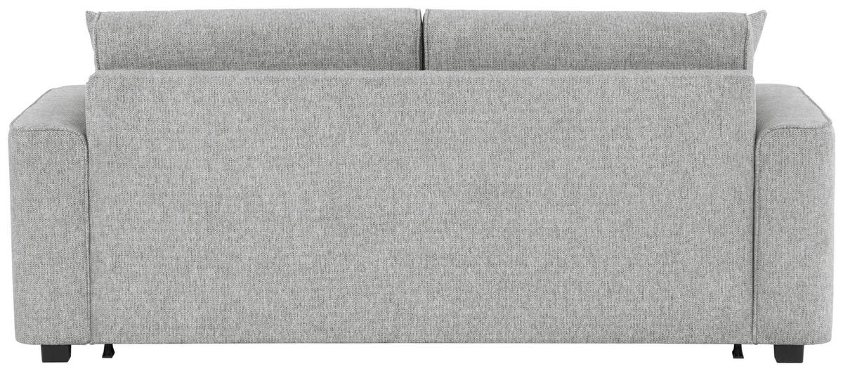 SCHLAFSOFA in Textil Hellgrau  - Hellgrau/Schwarz, Design, Kunststoff/Textil (205/83/100cm) - Livetastic