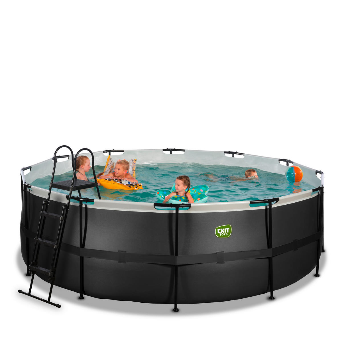 POOL SET 427/122 cm  - svart, Klassisk, plast (427/122cm) - EXIT Toys