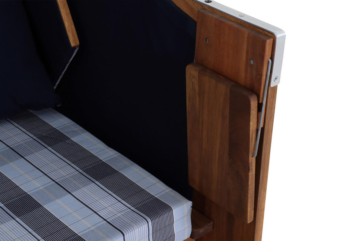 STRANDKORB - Blau, KONVENTIONELL, Holz/Kunststoff (120/80/165cm) - Siena Garden