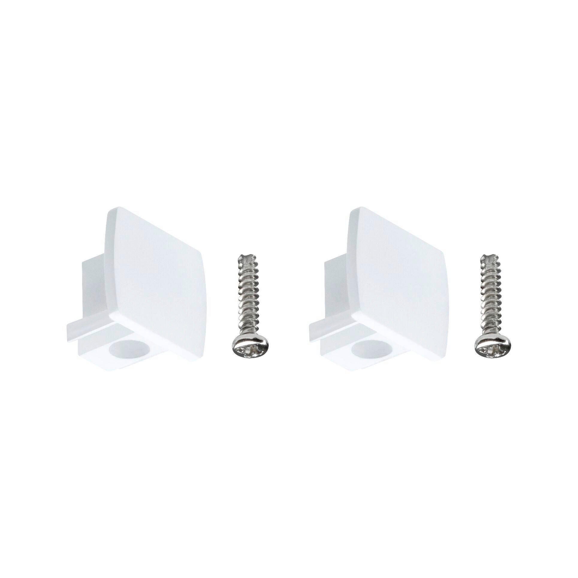 SCHIENENSYSTEM-ENDKAPPE URail Universal Endcap 2-Pack 1,3/1,8/2,1 cm   - Weiß, Basics, Kunststoff (1,3/1,8/2,1cm) - Paulmann