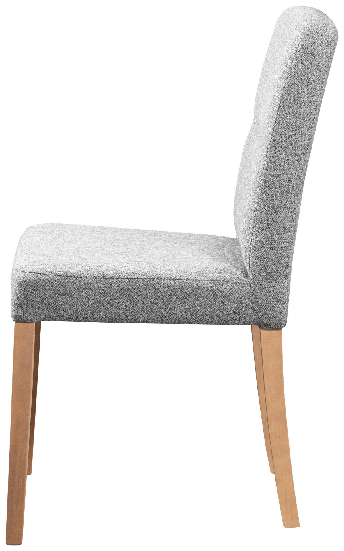 STUHL - Eichefarben/Hellgrau, KONVENTIONELL, Holz/Textil (43/91/58cm)