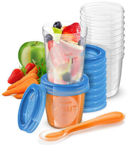 KINDERGESCHIRRSET 21-teilig  - Blau/Transparent, Basics, Kunststoff (23,8/20,6/8cm) - Avent