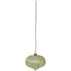 FÜGGŐDÍSZ - zöld, Trend, Üveg (20/21cm) - Ambia Home
