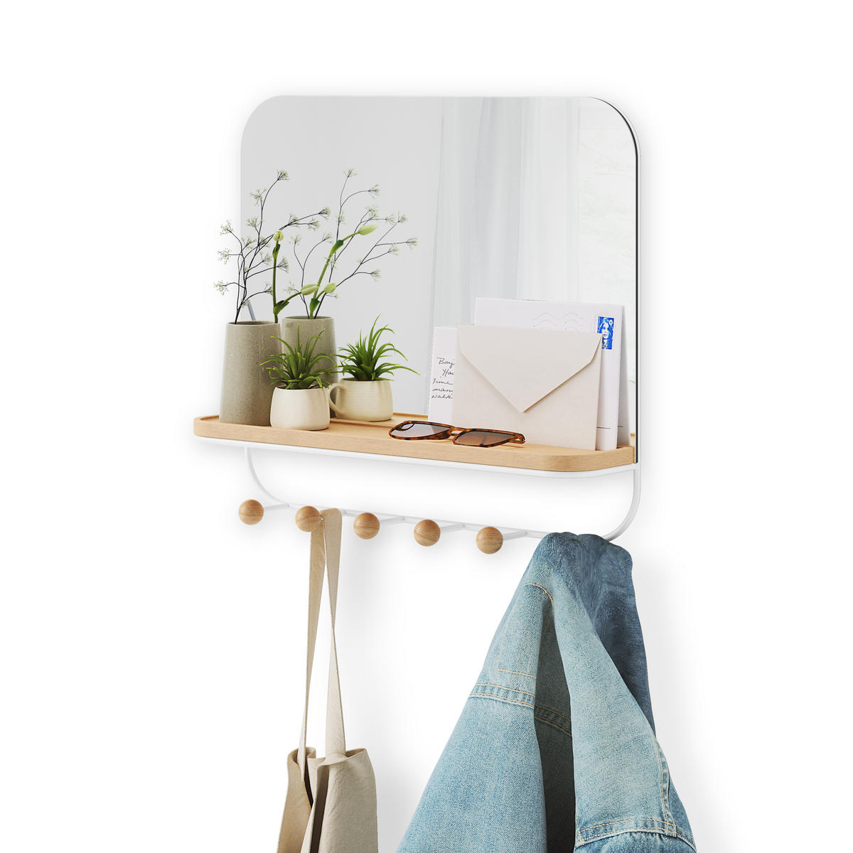OGLEDALO      - bijela, Basics (10/41/46cm) - Umbra