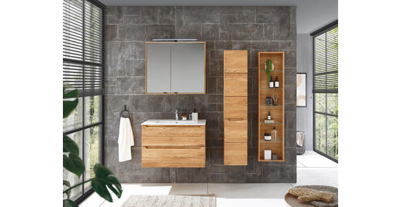 WASCHBECKENUNTERSCHRANK 100/54/46 cm  - Eichefarben, KONVENTIONELL, Holz/Holzwerkstoff (100/54/46cm) - Linea Natura