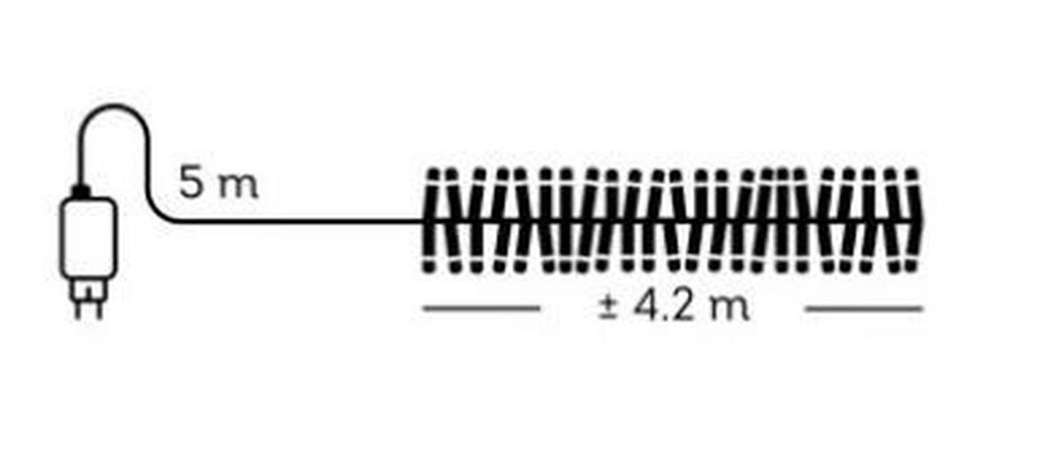SVETLOBNA GIRLANDA        - črna, Basics, kovina/umetna masa (420cm) - X-Mas