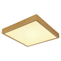LED-DECKENLEUCHTE 15 W    25/25/3 cm  - Messingfarben/Opal, Konventionell, Kunststoff/Metall (25/25/3cm) - Globo