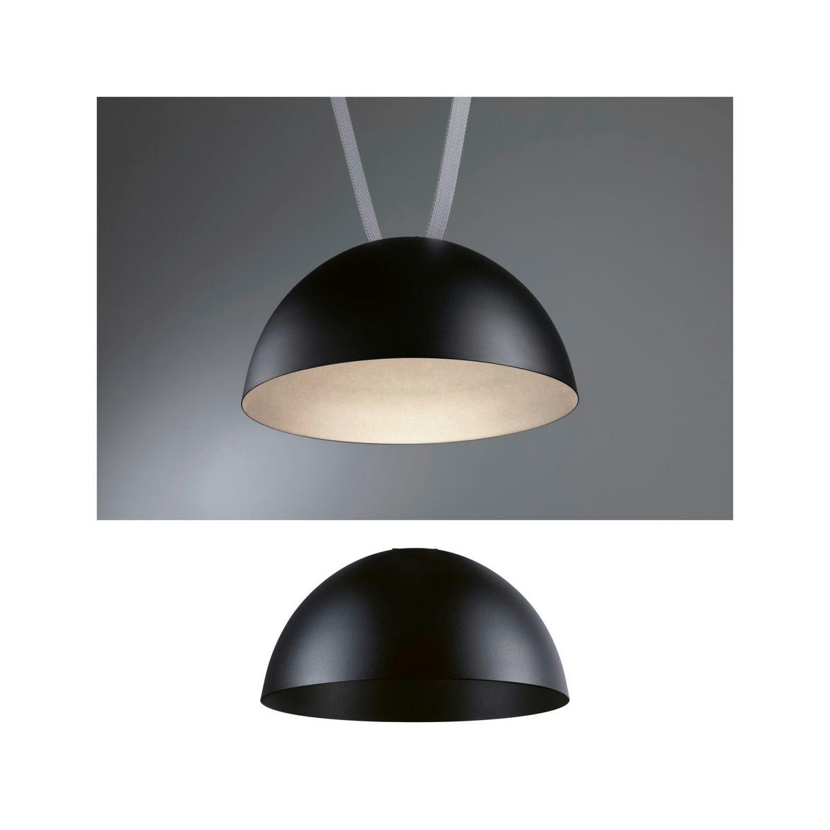 SEILSYSTEM ULine 30,0/16,0 cm   - Schwarz, Basics, Metall (30,0/16,0cm) - Paulmann