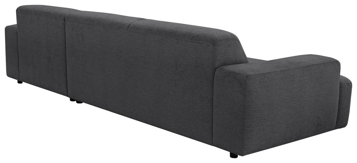ECKSOFA 294/184 cm  in Flachgewebe Anthrazit Rücken echt  294/184 cm  - Anthrazit/Schwarz, KONVENTIONELL, Kunststoff/Textil (294/184cm) - Hom`in