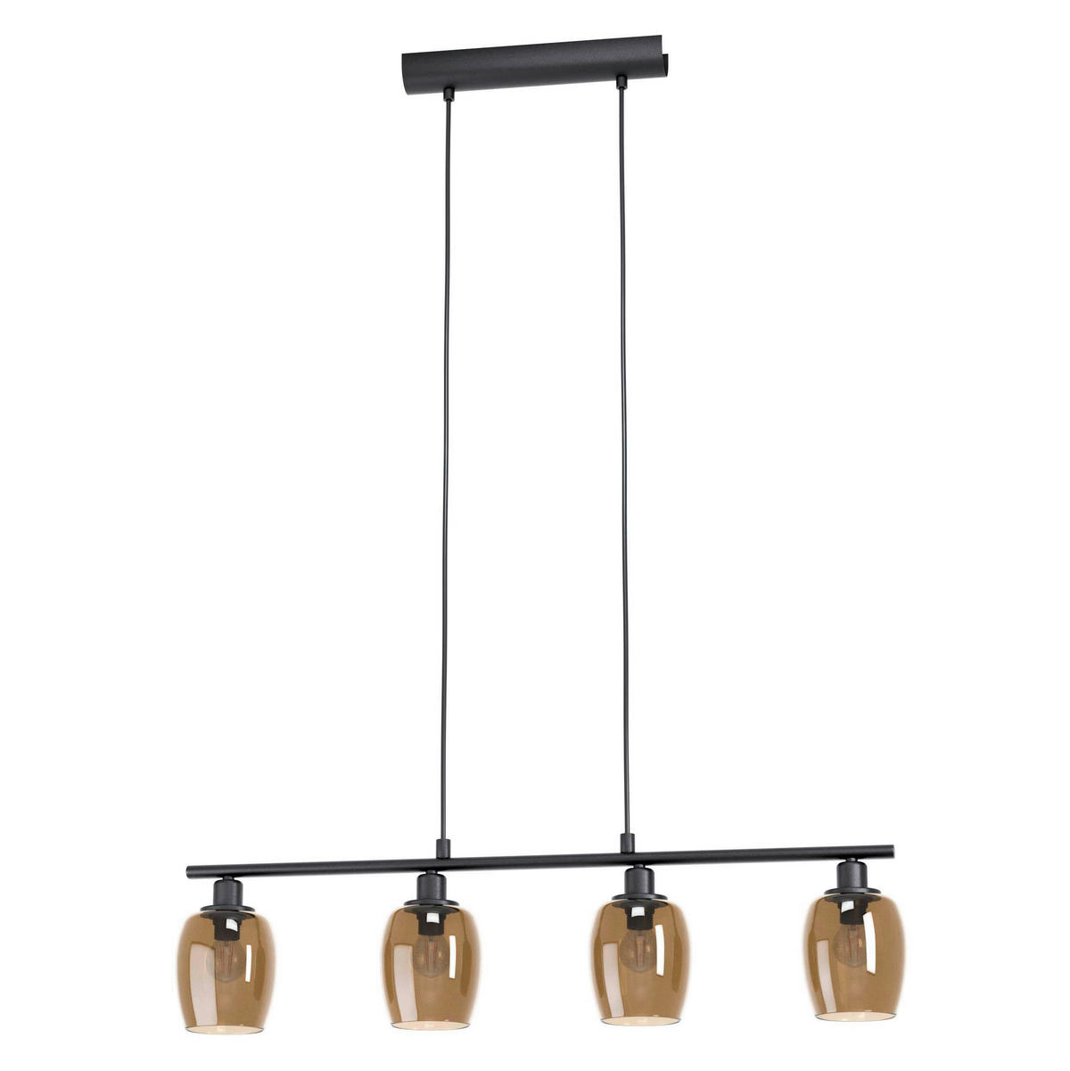 HÄNGLAMPA Zabalea 78,5/11/110 cm  - bronsfärgad/svart, Klassisk, metall/glas (78,5/11/110cm) - Eglo