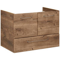 MOSDÓ ALSÓSZEKRÉNY 72/51/44 cm  - króm/tölgyfa, Basics, faalapú anyag (72/51/44cm) - Xora