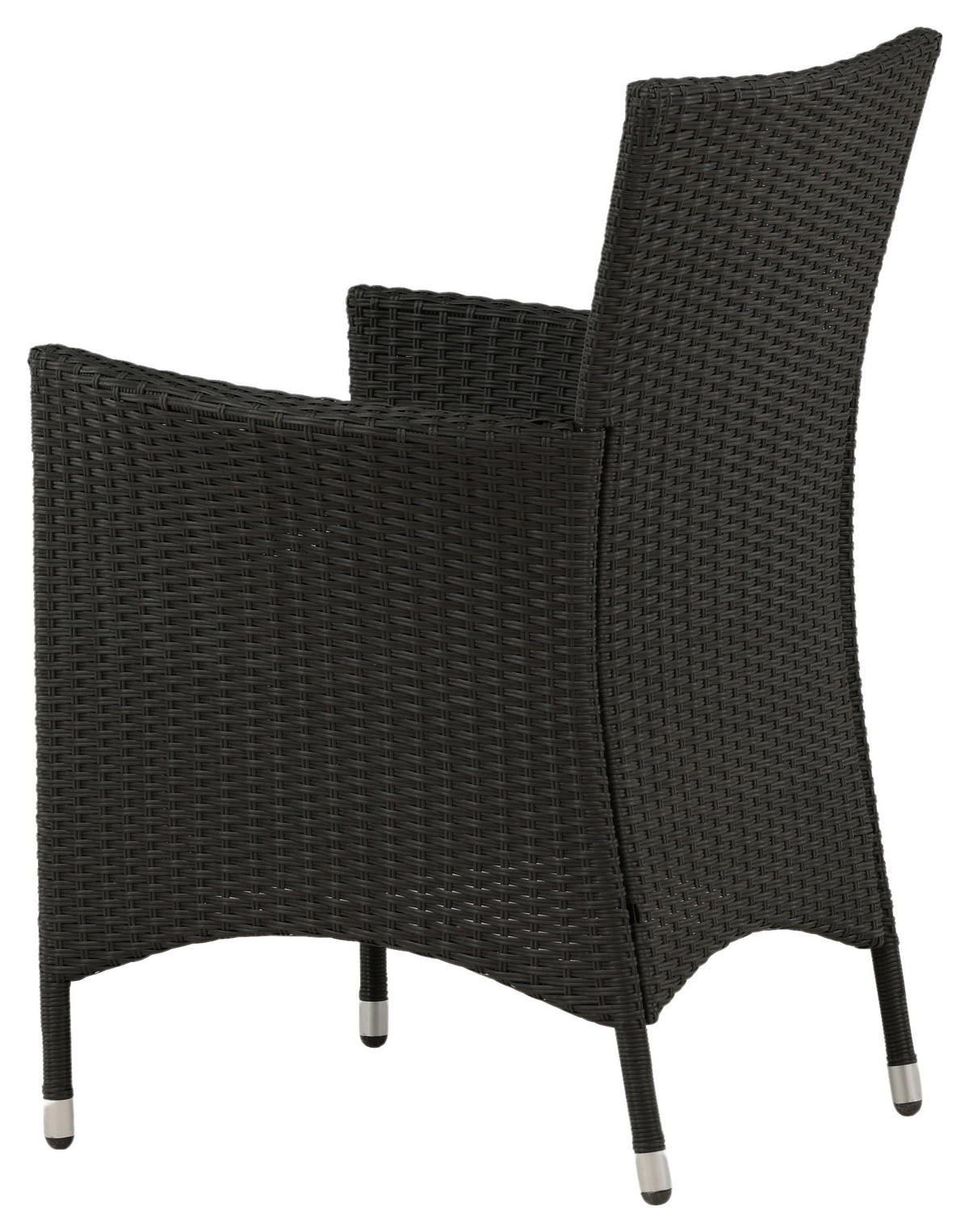 STAPELSESSEL Stahl Schwarz, Silberfarben  - Silberfarben/Schwarz, KONVENTIONELL, Kunststoff/Metall (60/88/60cm) - Gardenson