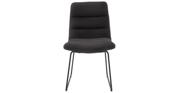 STUHL  in Cord Textil  - Schwarz/Mokka, Design, Textil/Metall (52/88/66cm) - Dieter Knoll