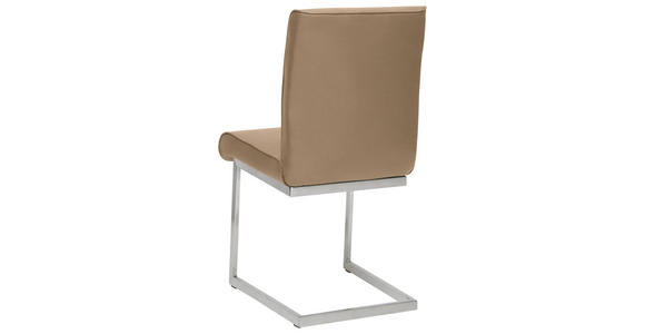 SCHWINGSTUHL  in Stahl Mikrofaser  - Sandfarben/Edelstahlfarben, Design, Holzwerkstoff/Textil (48/91/60cm) - Dieter Knoll