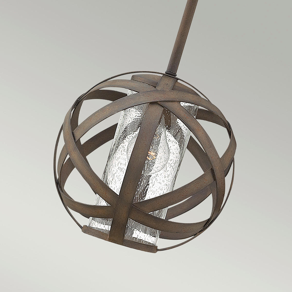AUSSENHÄNGELEUCHTE Carson 25.4/43.3 cm  - Dunkelgrau, Basics, Glas/Metall (25.4/43.3cm) - Elstead Lighting
