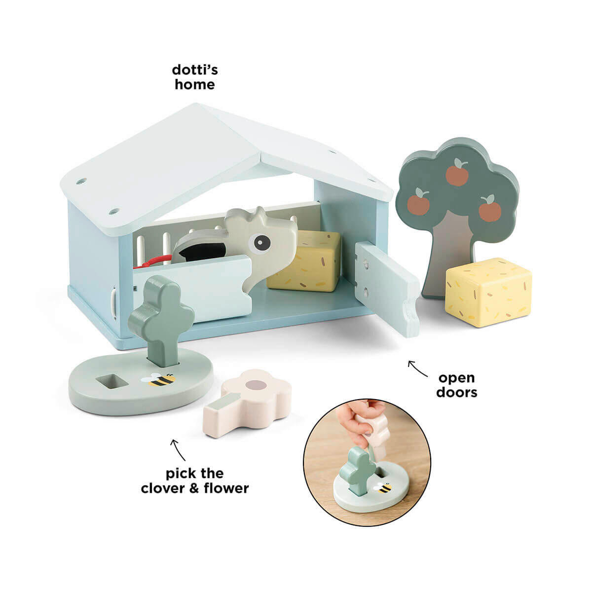 SPIELTIER Dotti  - Multicolor, Basics, Holz/Holzwerkstoff (20,5/11/14,7cm) - done by deer