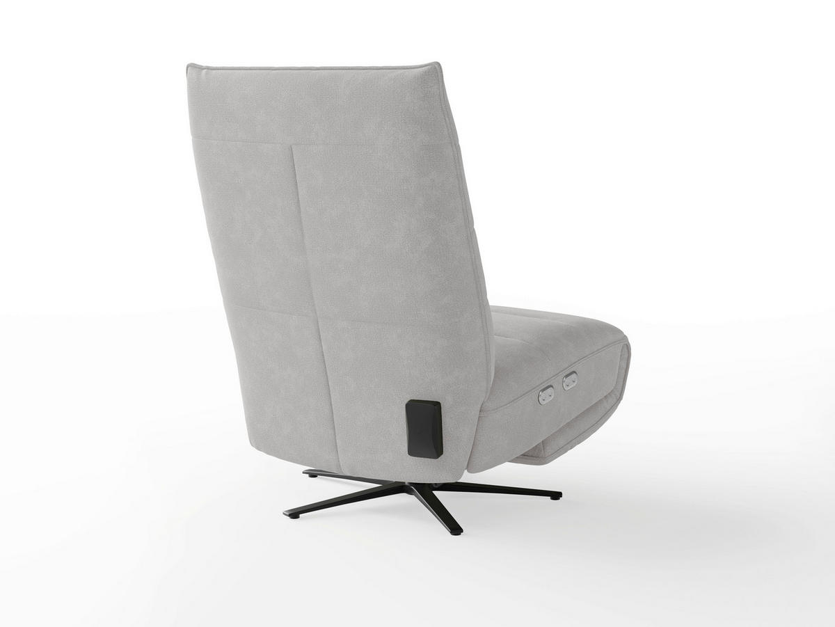 RELAXAČNÍ KŘESLO, textil, barvy stříbra - černá/barvy stříbra, Basics, kov/textil (80/109/98cm) - Sit & More