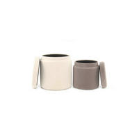 HOCKERSET in Taupe, Beige  - Taupe/Beige, Trend, Kunststoff/Textil - Kayoom