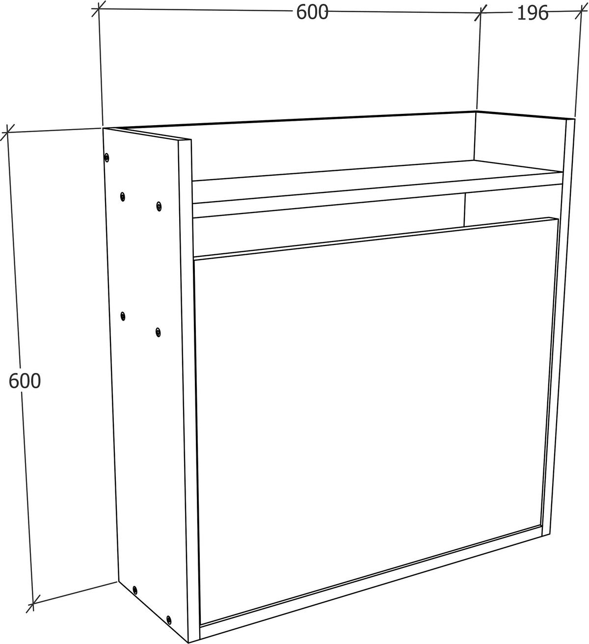 SCHREIBTISCH 60/20/60 cm  in Weiß  - Weiß, Basics, Holzwerkstoff (60/20/60cm) - MID.YOU