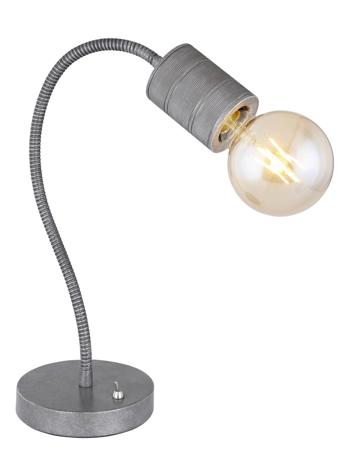 STOLNÍ LAMPA, E27, 26/14/59 cm - barvy stříbra, Basics, kov (26/14/59cm) - Globo