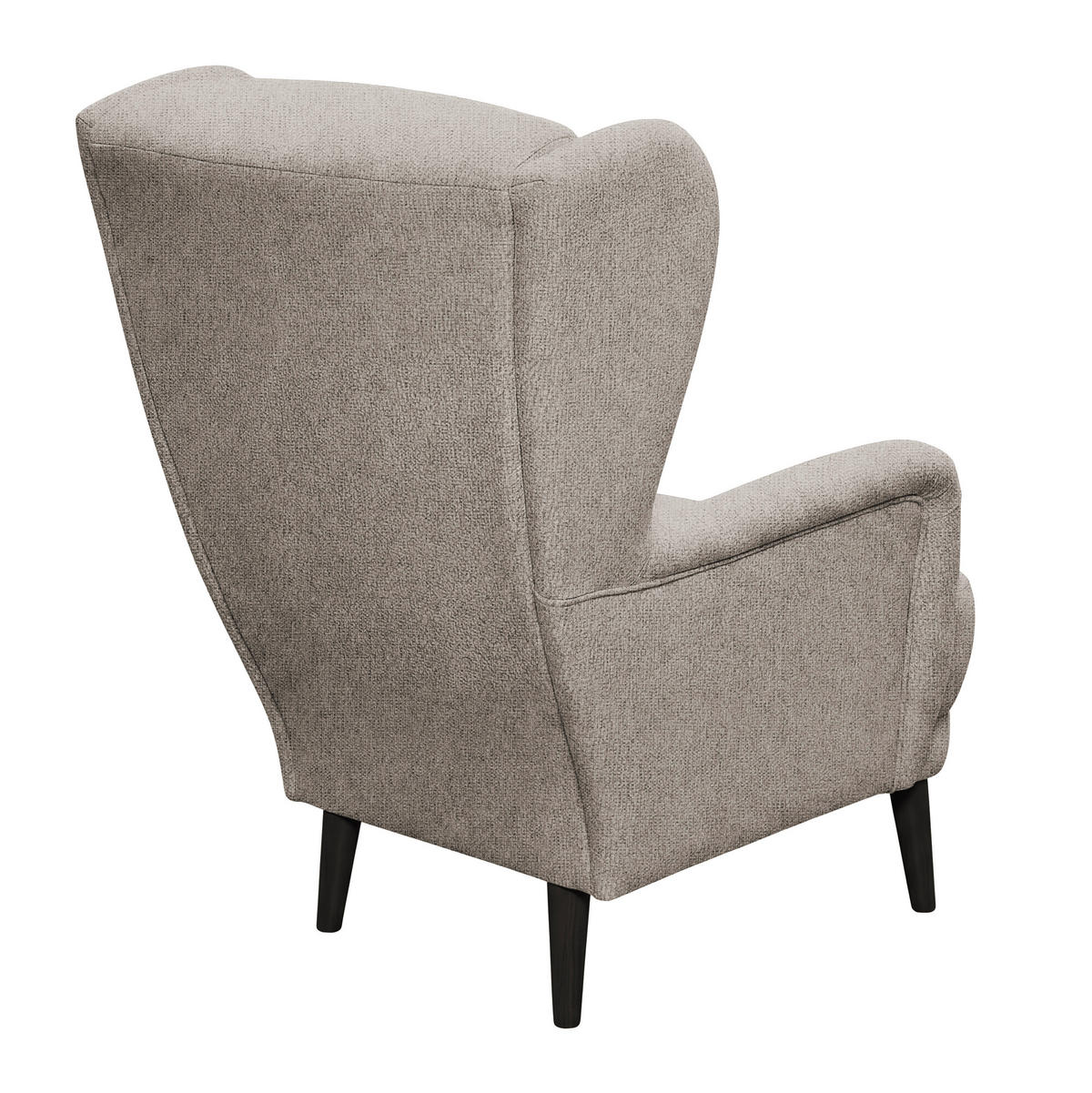 SESSEL in Mikrovelours Taupe  - Taupe/Schwarz, MODERN, Holz/Textil (74/106/94cm) - MID.YOU