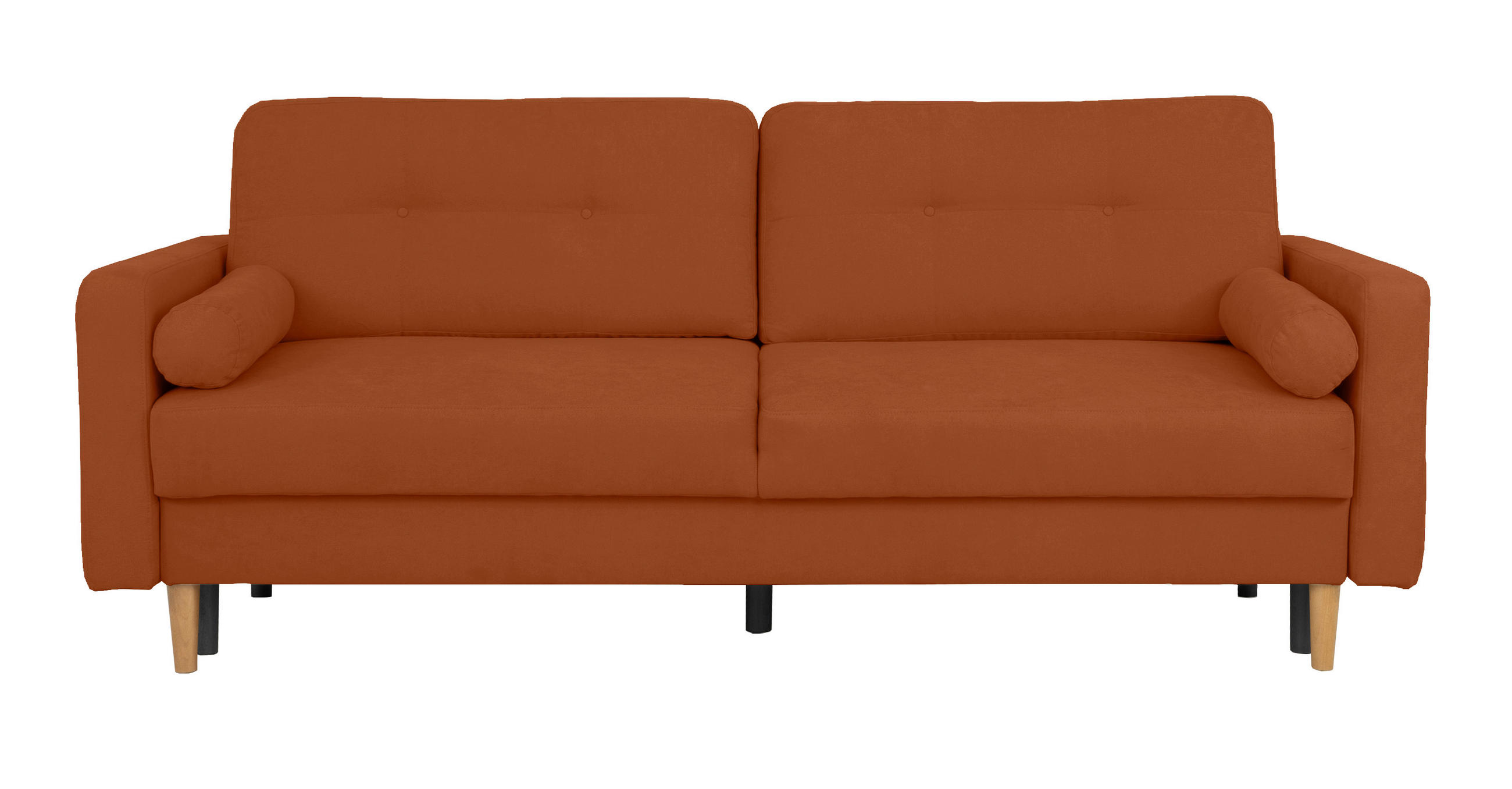 SCHLAFSOFA in Terracotta  - Buchefarben/Terracotta, Design, Holz/Textil (222/93/99cm) - MID.YOU