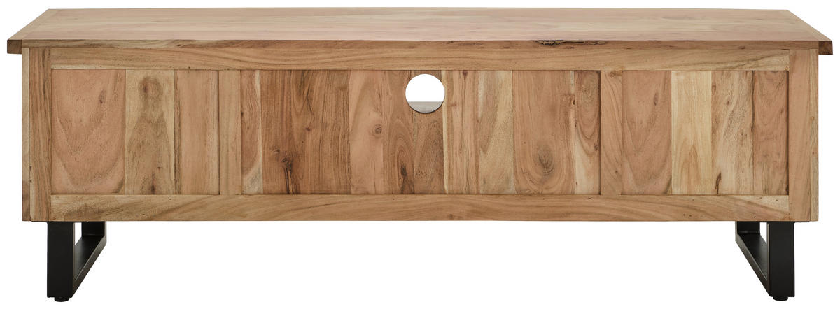 LOWBOARD Juba  in 160/50/40 cm  - Schwarz/Naturfarben, Natur, Holz/Metall (160/50/40cm) - Livetastic